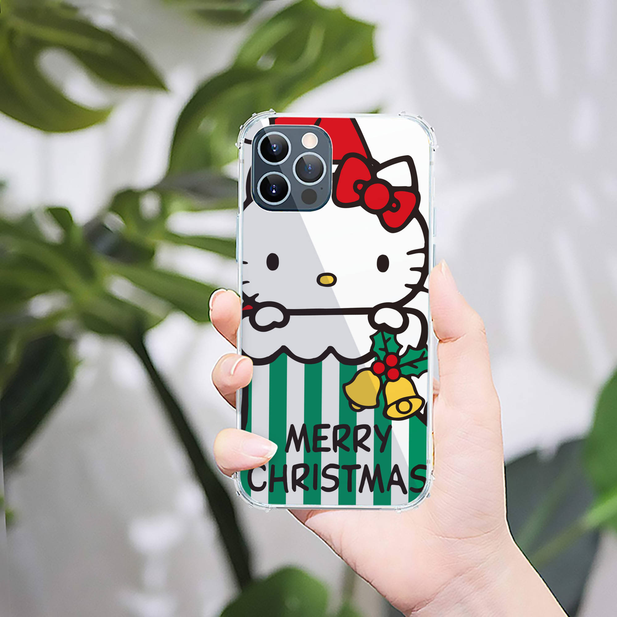 （画像用） Hello Kitty ハローキティ 【iPhone 12シリーズ対応】透明スマホケース（クリアソフトケース）